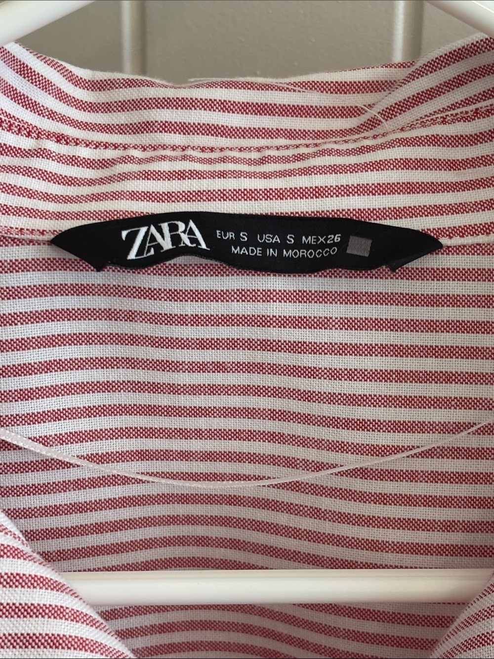 Zara Pink and White Striped Button-Up Blouse - Picture 3 of 3
